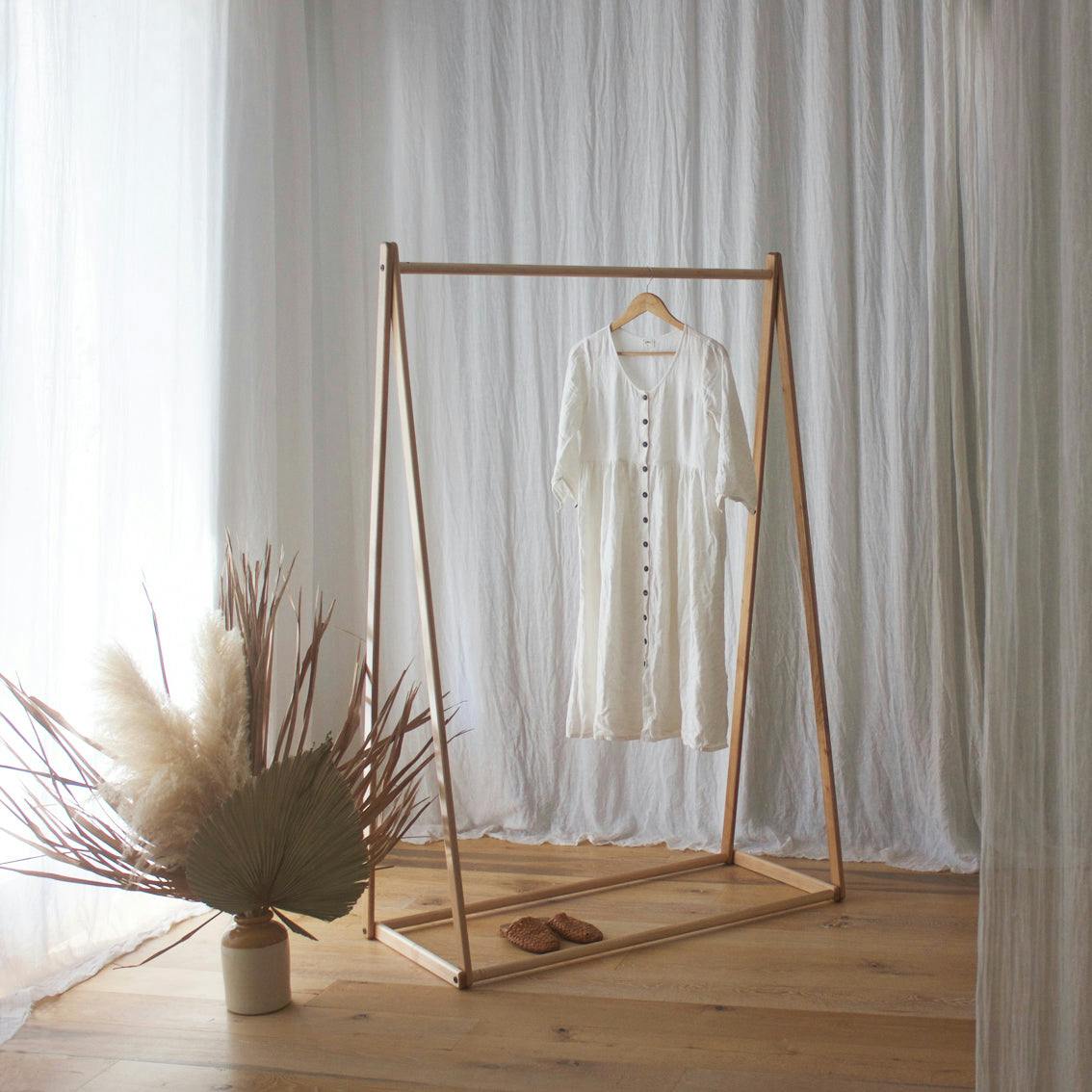 Tall Wooden Clothing Rack
